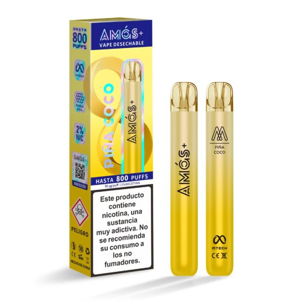 AMÁS+| PIÑA COCO 800 PUFFS 2%