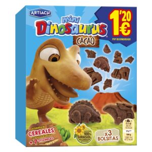 MINI DINOSAURUS CACAO 120GR - 12 UNIDADES